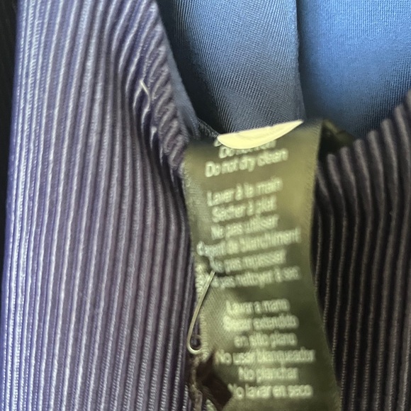 NWT Nordstrom navy maillot One Piece silky ribbed Swimsuit excellent soft feel - Picture 8 of 14